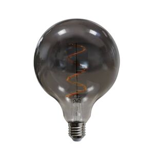 Lucande Skleněná LED žárovka E27 3,8 W, G125, 1800K, kouřová