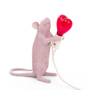SELETTI LED stolní lampa Mouse Lamp USB Valentine bílá