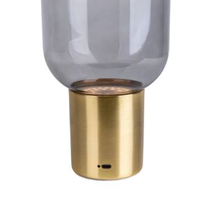 Näve LED dekor stolní lampa Albero, aku, základna zlatá