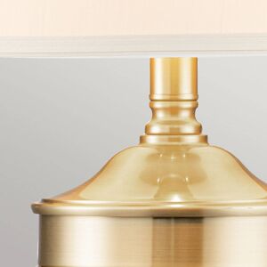 QUOIZEL Textilní stolní lampa Dennison 1 brushed brass