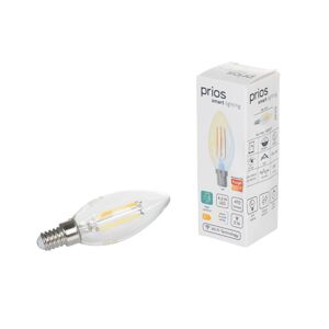 PRIOS Prios LED svíčka E14 4,2W WLAN CCT čirá sada 3ks