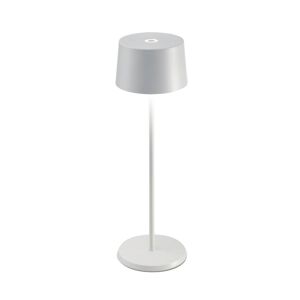 Zafferano Zafferano Olivia 3K dobíjecí stolní lampa IP65 bílá