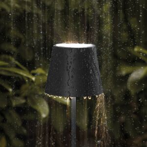 Sigor Nuindie mini LED dobíjecí stolní lampa, kulatá, USB-C, půlnoční černá