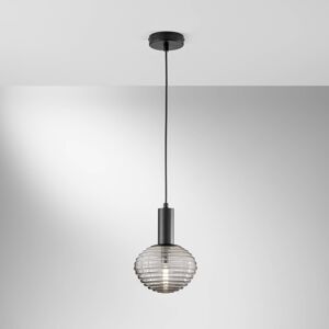 Eco-Light Závěsné světlo Ripple, černá/chromová barva, Ø 18 cm