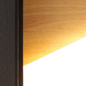 Eco-Light Nástěnné světlo LED Vista, světlé dřevo/černá, 30 x 30 cm