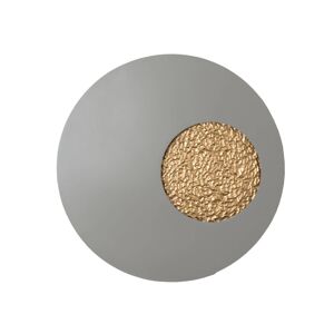 Holländer Nástěnné LED svítidlo Luna, šedá/zlatá barva, Ø 80 cm, železo