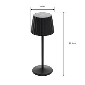 Lindby Nabíjecí stolní lampa Lindby LED Esali, černá, sada 3 kusů