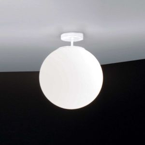 Skleněné stropní světlo Sferis, 30 cm, bílé