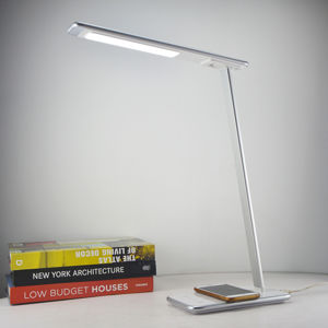 Aluminor LED stolní lampa Orbit s indukcí sříbrná