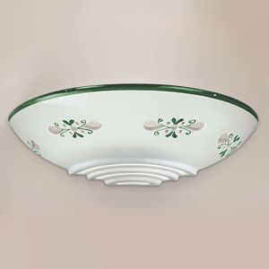 Nástěnné světlo Bassano z keramiky přilehlé zelené