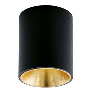 EGLO LED stropní svítidlo Polasso, kulaté, černá-zlatá