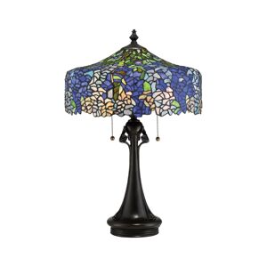 QUOIZEL Stolní lampa Cobalt v designu Tiffany