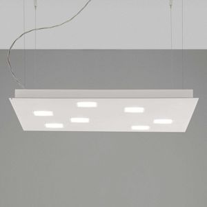 Fabbian Quarter - bílé závěsné světlo LED 7zdr