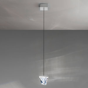 Fabbian Fabbian Tripla LED závěsné světlo křišťál hliník