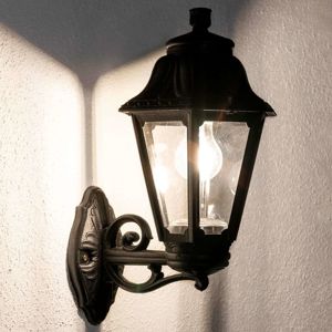 Fumagalli Černé venkovní LED svítidlo Bisso Anna E27, horní