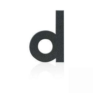 Nerezová domovní čísla písmeno d, grafit šedý