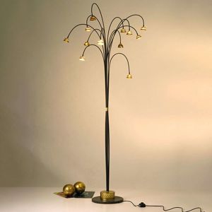 J. Holländer Stojací lampa LED Fontaine hnědá-zlatá