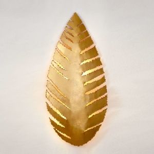 Nástěnné světlo Pietro list se zlatým povrchem