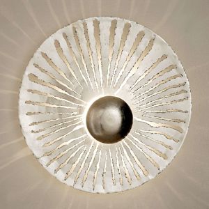 J. Holländer LED nástěnné světlo Pietro kulatý tvar, stříbrné