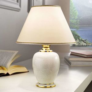 KOLARZ Giardino Craclee – bílá stolní lampa 30 cm