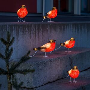 Konstsmide Christmas Červenka - LED akrylové figurky 5 ks