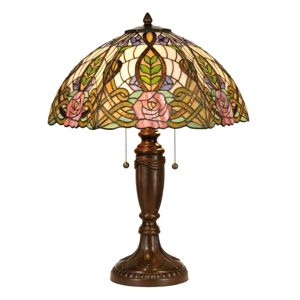 Clayre & Eef Rajská stolní lampa Eden v Tiffany stylu