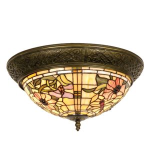 Clayre&Eef Mira - stropní světlo v Tiffany stylu
