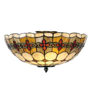 Clayre&Eef Nury - stropní světlo v Tiffany stylu