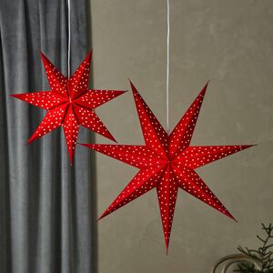 Markslöjd LED závěsná hvězda Blink, samet Ø 45cm červená