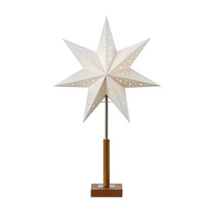 Markslöjd Hvězda Solvalla s dřevěnou základnou 55 cm bílá