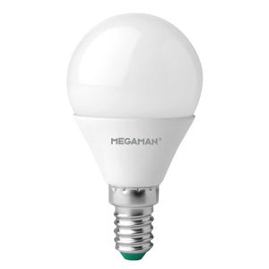 Megaman LED žárovka E14 kapka 5,5W, opál, univerzální bílá