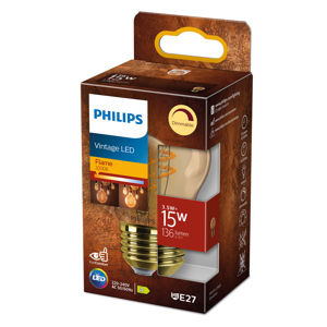 Philips Philips LED Classic E27 P45 2,6W 1 800K zlatá dim