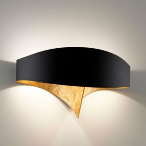 Černozlaté designové nástěnné světlo Scudo LED