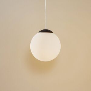 Euluna Závěsné světlo Ball, opálové sklo/chrom, Ø 30 cm