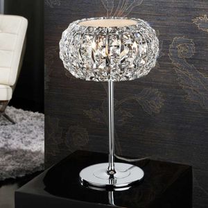 Stolní lampa DIAMOND s křišťály 24 cm