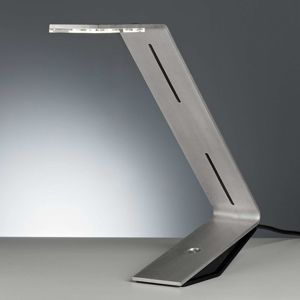 TECNOLUMEN TECNOLUMEN Flad - stolní lampa LED, stříbrnošedá