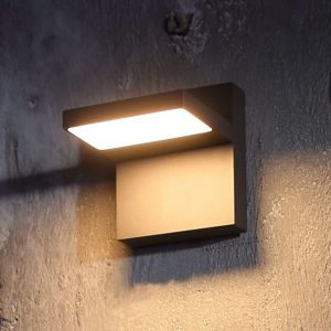 Lucande Venkovní nástěnná LED lampa Silvan, tmavě šedá