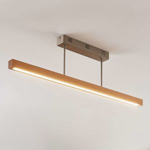 Lucande LED stropní světlo Tamlin, buk, 100 cm