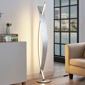 Lucande LED stojací lampa Marija elegantní stříbrný vzhled