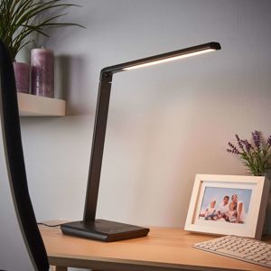 Lindby Kuno - LED stolní lampa s USB portem