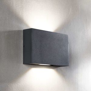 Lucande LED venkovní nástěnné svítidlo Isalie, tmavě šedé