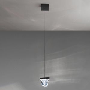 Fabbian Fabbian Tripla LED závěsné světlo křišťál antracit